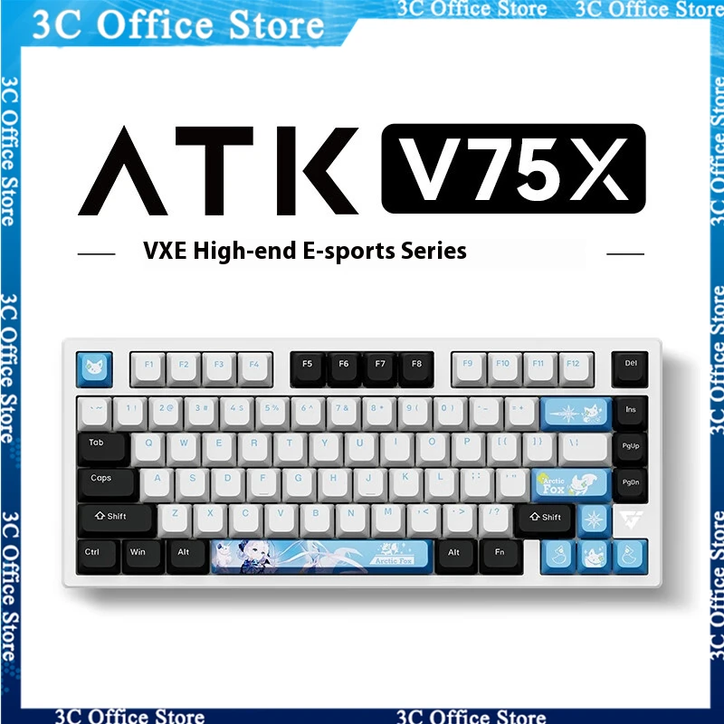 

ATK VXE V75x/K Mechanical Keyboard Three-Mode Customized Gamer Keyboard High-End Full-Key Hot-Swappable Backlit 80-Key PC Gaming