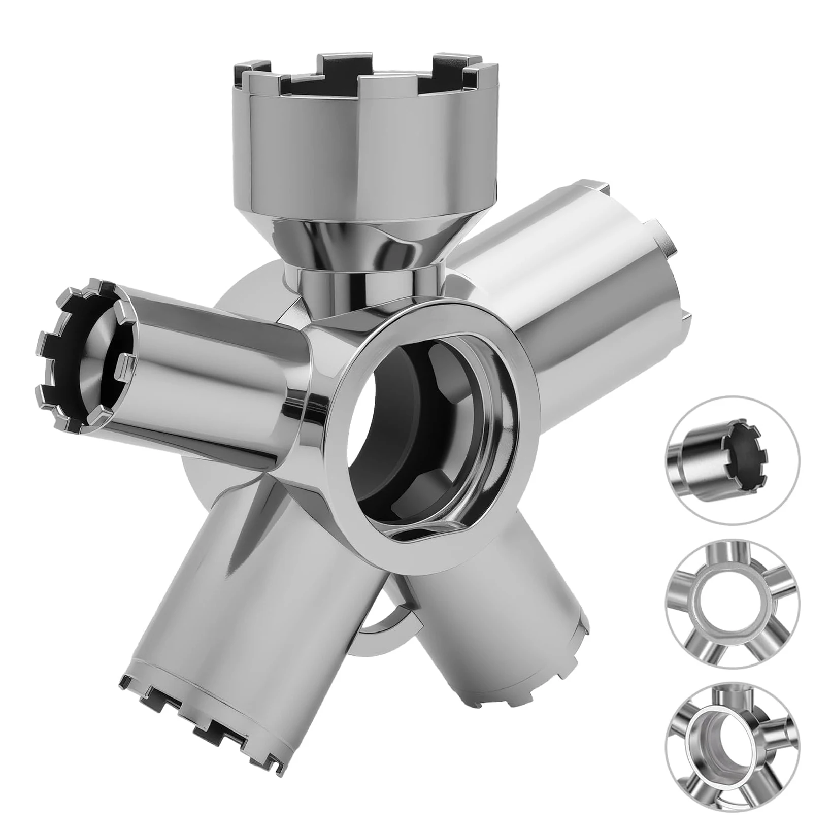 10-in-1 Metal Faucet Aerator Key Removal Tool for M16.5-M28, Heavy Duty Cache Aerator Wrench for Sink Tap