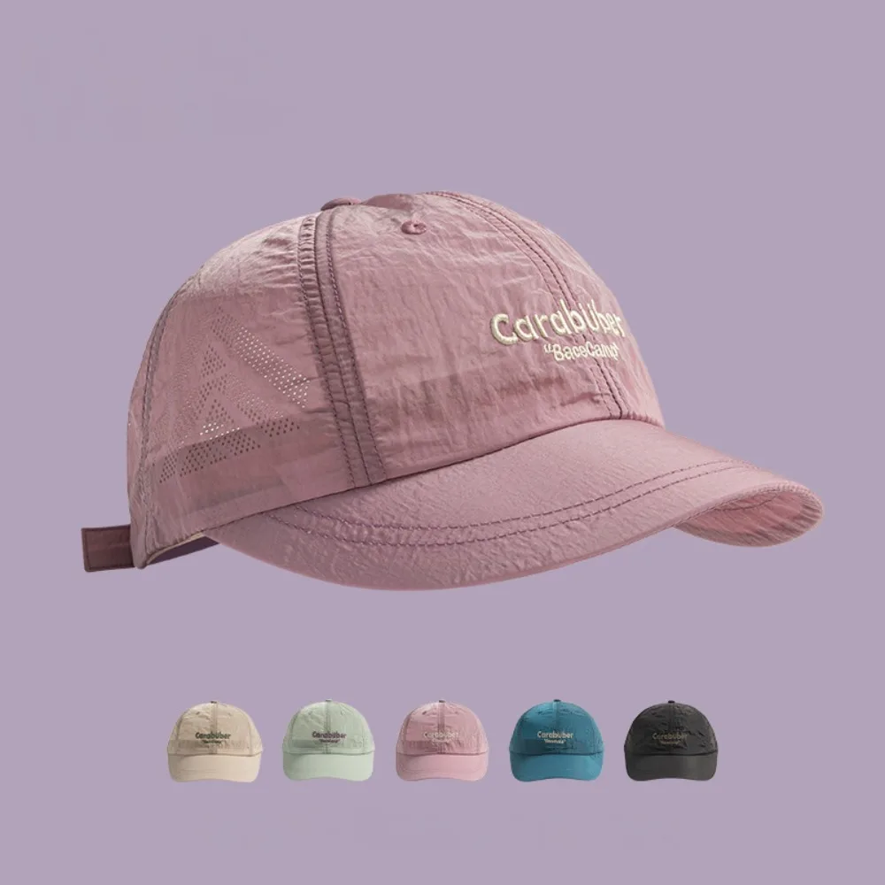 Fashion Wide Brim Baseball Cap Letter Embroidery Mesh Breathable Waterproof for Men Women Outdoor Sports Running Jogging Travel