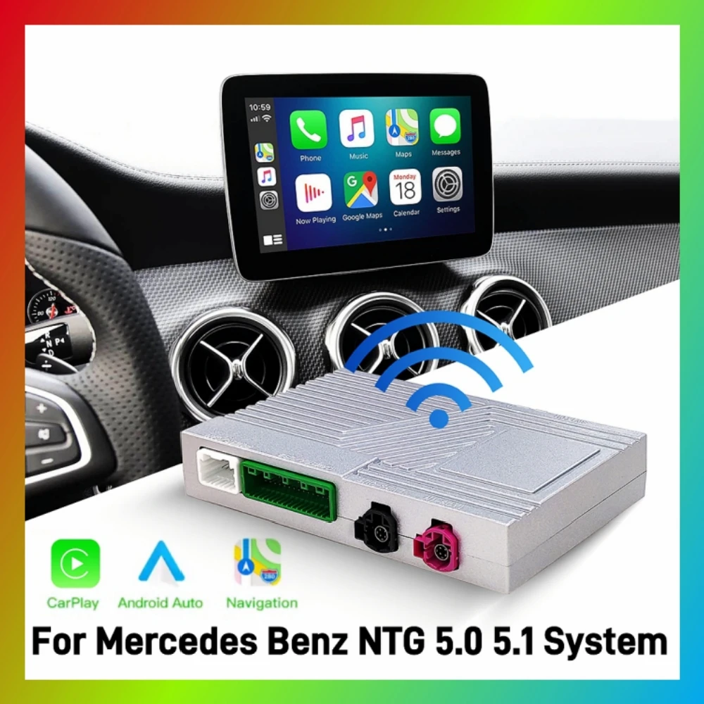 Wireless CarPlay Android Auto Decoder Box CarPlay Interface For Mercedes Benz GLE GLS CLS NTG 5.0 5.1 COMAND System 2014-2017