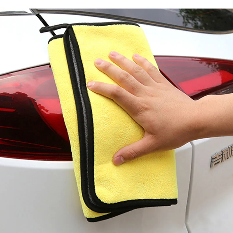 Microfiber Cleaning Towel Super Absorbent Car Wash Towel Professional Car Care Detailing Drying Cloth Auto Accessories