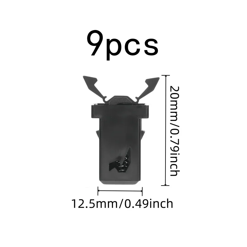 Spring Snap Buttons 9 pcs, Strong Spring Tension, Strong Spring Tension, for Eyeglass Cases, Multipurpose