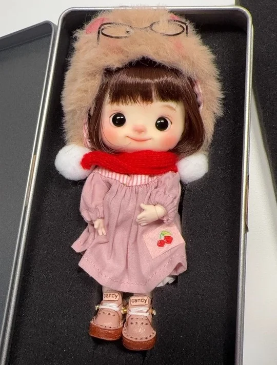 Ob11 인형 재고 있음 오리지널 15cm 눈 움직임 BJD 트렌디 플레이 선물 세트 1/12 메이크업 가발 스타일링 깜짝 선물 어린이 장난감 인형