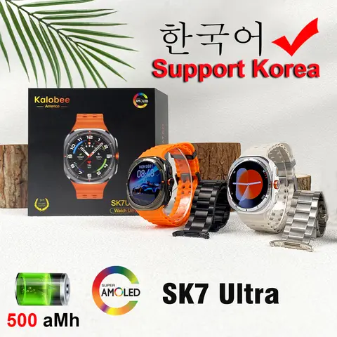 갤럭시 시계 7 울트라 지원 한국어 GPS 500mAh 스마트 시계 야외 스포츠 남자 AMOLED BT 통화 갤럭시 7 Smartwatch 2025 신규