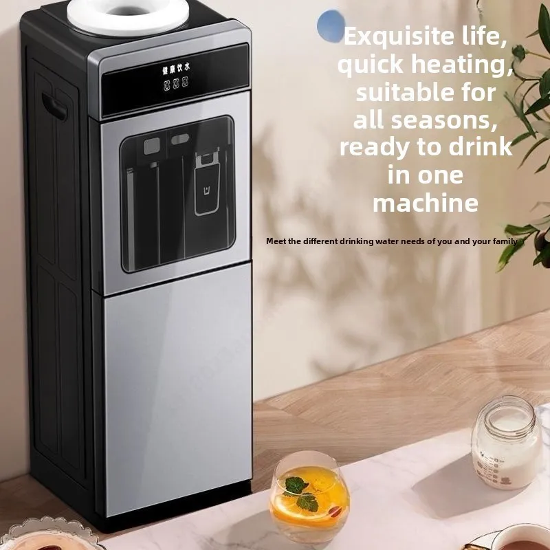Standing Hot Cold Water Dispenser, Dual Door Water Cooler, Fast Heating Drinking Machine For Home Dorm Use