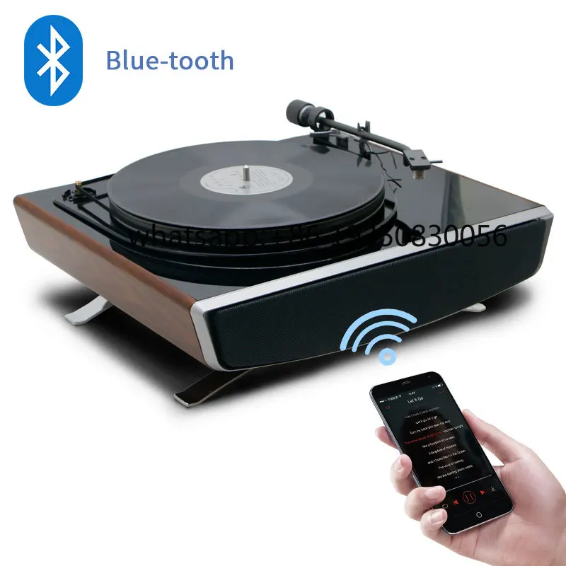 Multifunctional High End Record Player W/3 Speed Bt FM Radio and Built in Speaker Vinyl Technics 1200 Turntable view 3