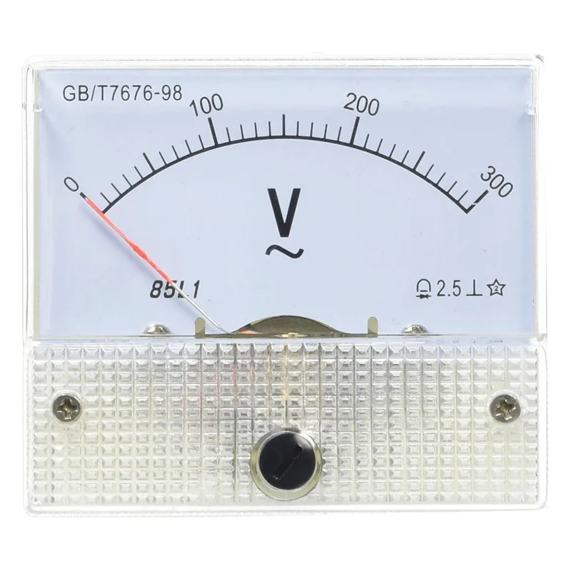 Panel medidor de voltaje, Voltímetro analógico 85L1 AC 0-75V 150V 250V 300V 450V 500V 600V, 1 unidad