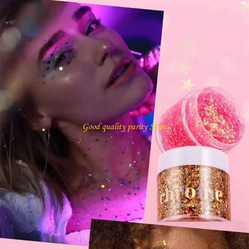 M4ya اللون المتغير تلميح جل الحفلات الحفلات الحزب الزخرفة للبالغين الأطفال وجه الشعر وزينة الملابس