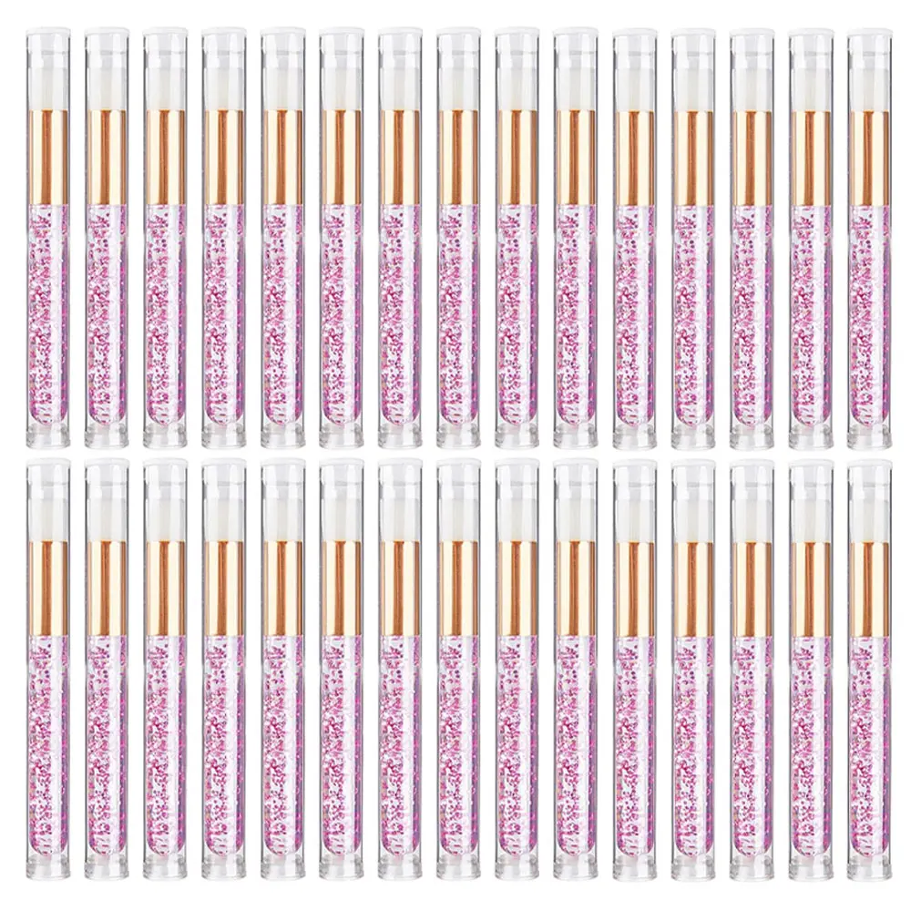 30/50PCS Lash Shampoo Brushes Set with Travel Tubes Eyelash Extension Aftercare Lash Bath Deep Cleansing Supplies