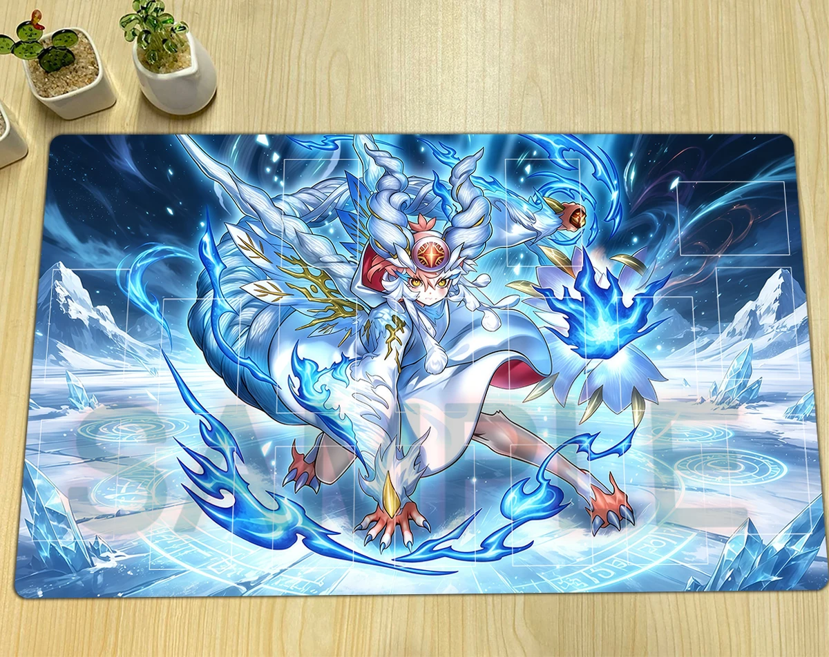 YuGiOh Sinful Spoils of the White Crow Forest Playmat TCG CCG Mat Board Game Pad Trading Card Game Mat Rubber Mousepad Free Bag