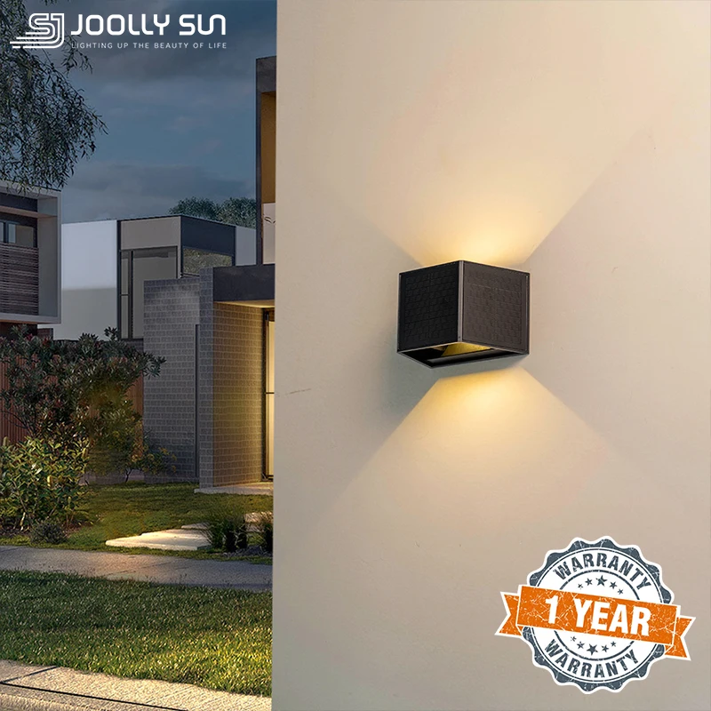 

JoollySun Solar Wall Lights Wireless Outdoor Lighting Modern LED Wall Sconces for Courtyard Garden Decor Sunlight Energy Lamp