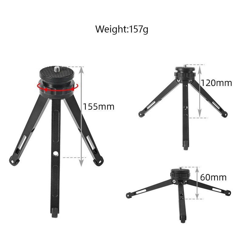 Smartphone Tripod Mount Aluminum Metal Universal Smart Phone Clamp Tripod Adapter Holder Clip for iPhone Xiaomi Huawei Samsung
