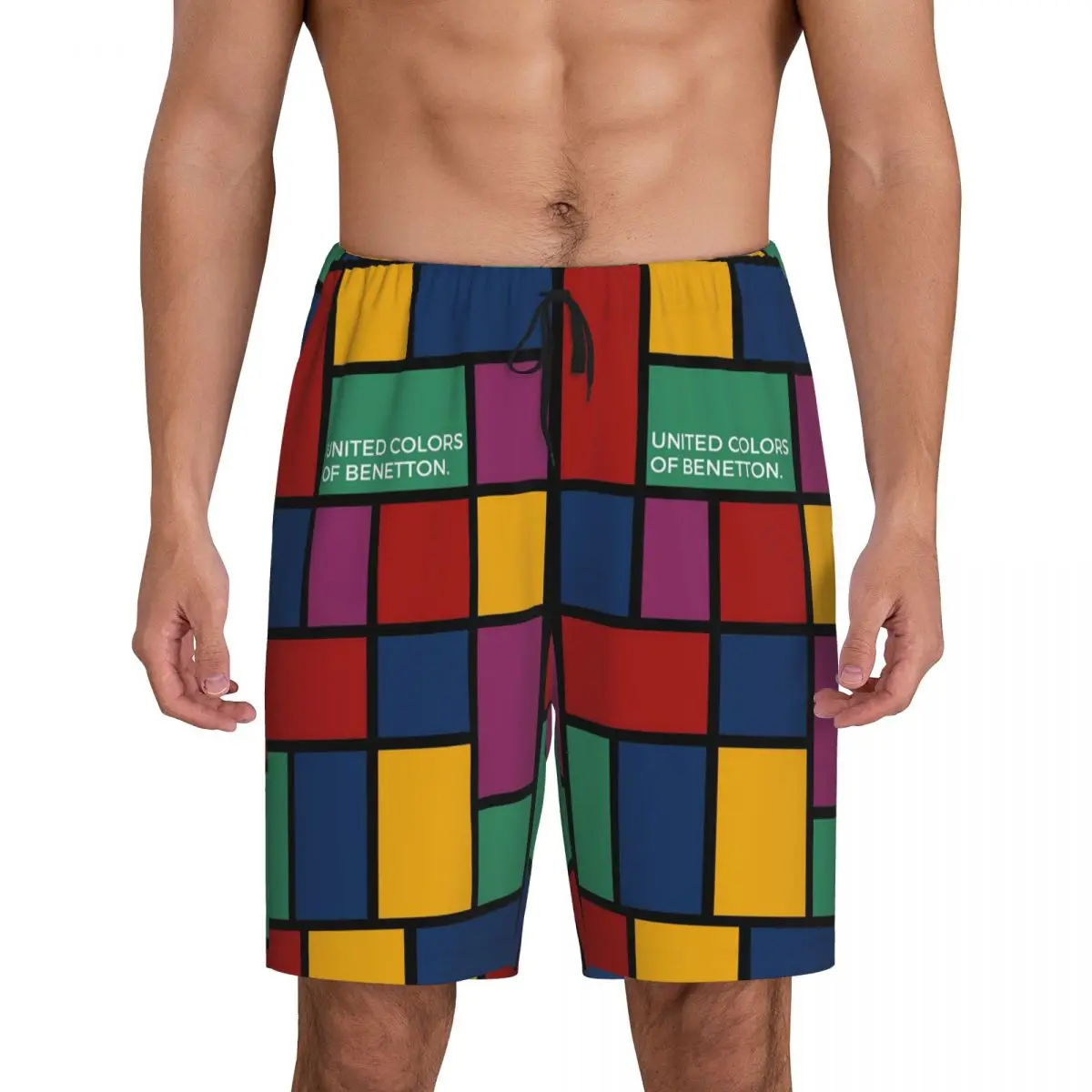 Custom United Colors Of Benetton Shorts Sleeping Pants Men Pajama Pants Lounge Sleep Sleepwear Bottoms view 3