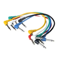 Guitar Effect Six-color Connecting Cable Set Colored Guitar Jumper Tilted for Guitar Effect Pedal