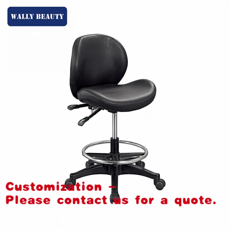 Customize.Barbershop Salon Furniture Master Chair Adjustable Hydraulic Pump Pedicure Foot Stools with Wheels