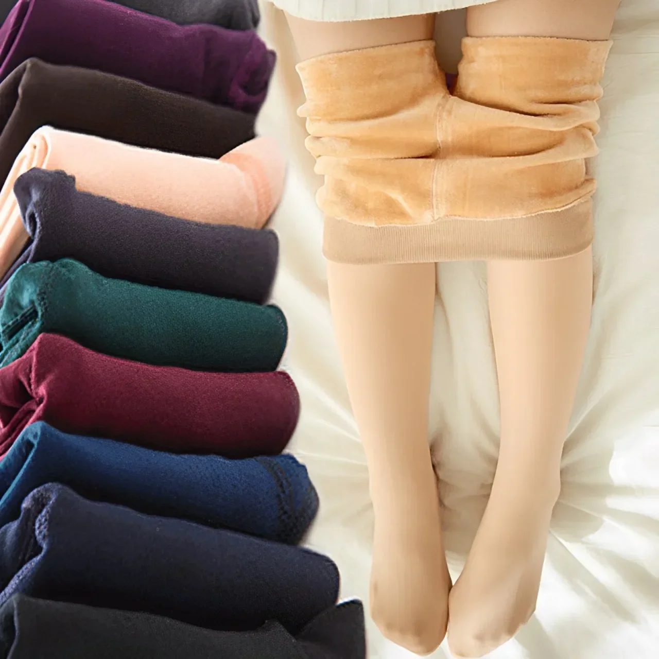 Fleece Lined Tights Women Thermal Pantyhose for Women Winter Panty Polar Skin Black Effect Stockings Women's Thermal Sock