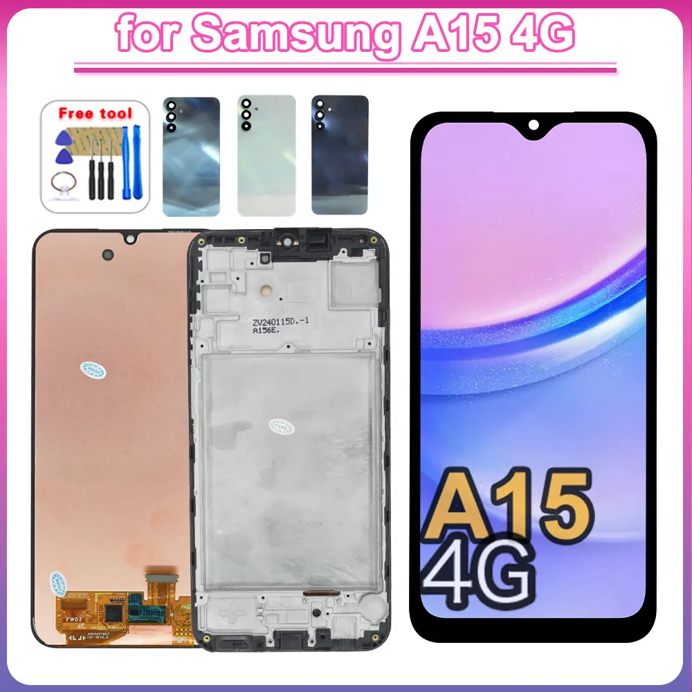 Super AMOLED LCD for Samsung Galaxy A15 4G LCD Display Touch Screen Digitizer Replacement for Samsung A15 4G Phone LCD A155