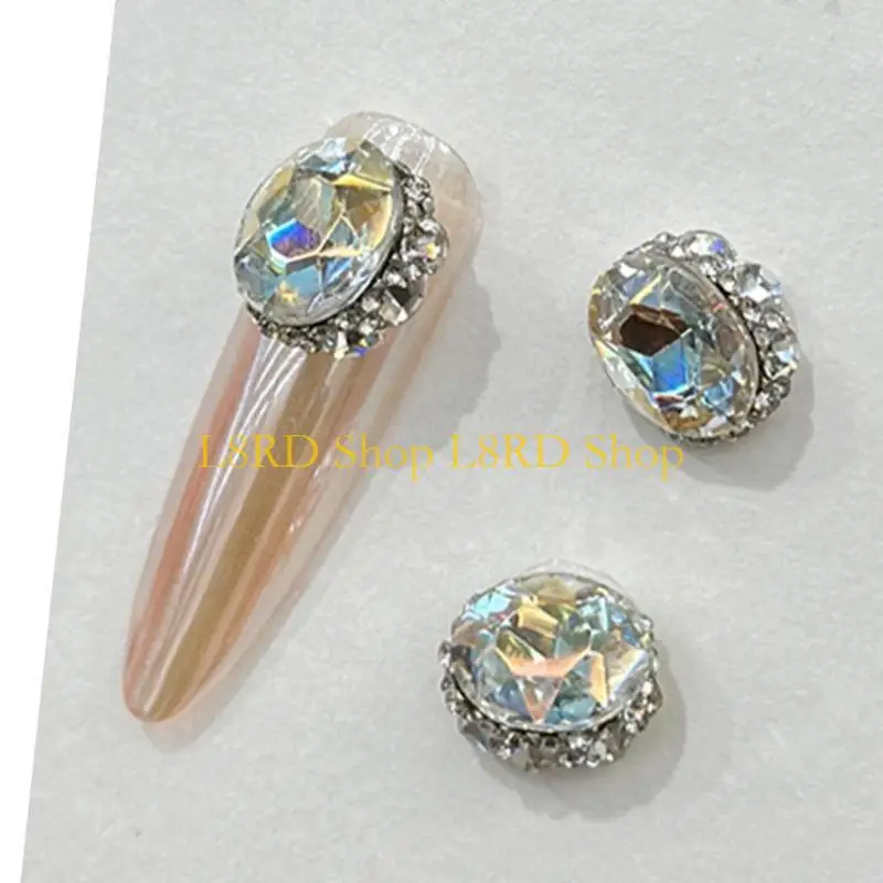 L8RD Art 3D Charms Water Drop Art Decorations Rhinestones
