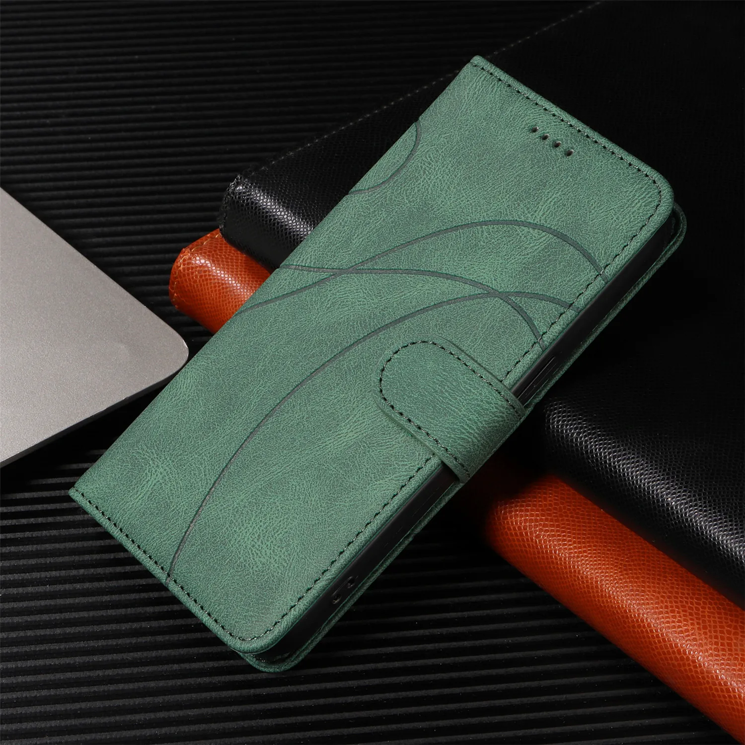 Capa de couro flip para samsung galaxy, slots de carteira, tampa do suporte do telefone, suporte ultra, S7 Edge, S8, S9 Plus, S10E, S20, S21 FE, S22, S23, S24