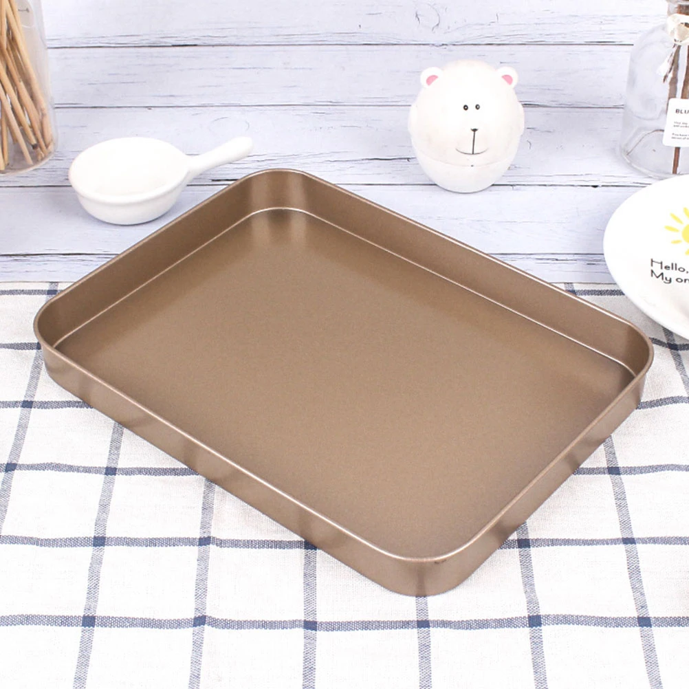 

2pcs Carbon Steel Non-Stick Baking Pan 10 Inch For Cake Muffin Roasting Chicken Steak Easy Clean Kitchen Bakeware Tool