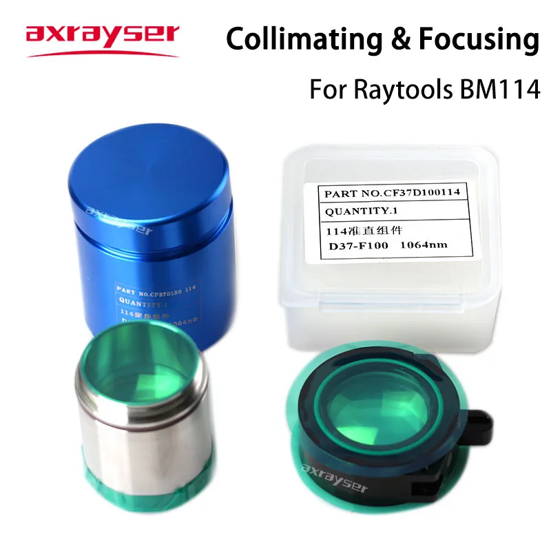Raytools BM114S Kollimations- und Fokussierlinse D37 F100 & D38.1 F200mm 1064 JGS1 mit Linsenhalter für Laserschneidkopf BM114 6KW – Detail 8