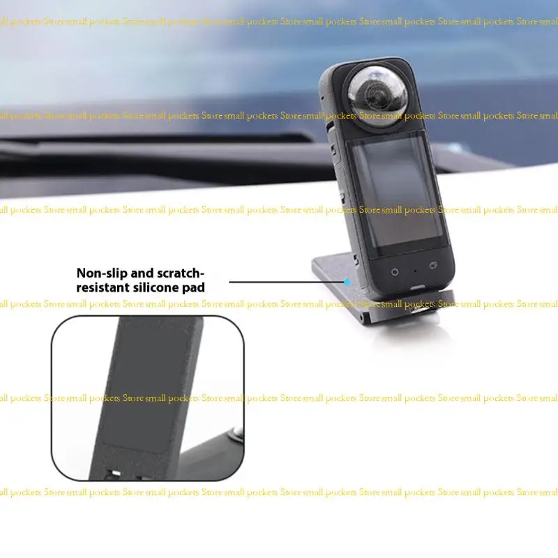 R1WD Slip Proof Mounting Base For Action Camera 360 Rotation Adjustable Compactly Design Secure Metal Grip