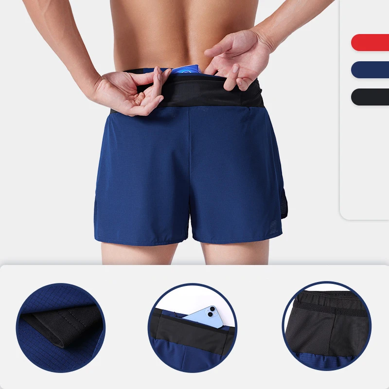 Quick Dry Running Shorts for Men Women with Inner Liner Mesh Waistband Gym Workout S-4XL