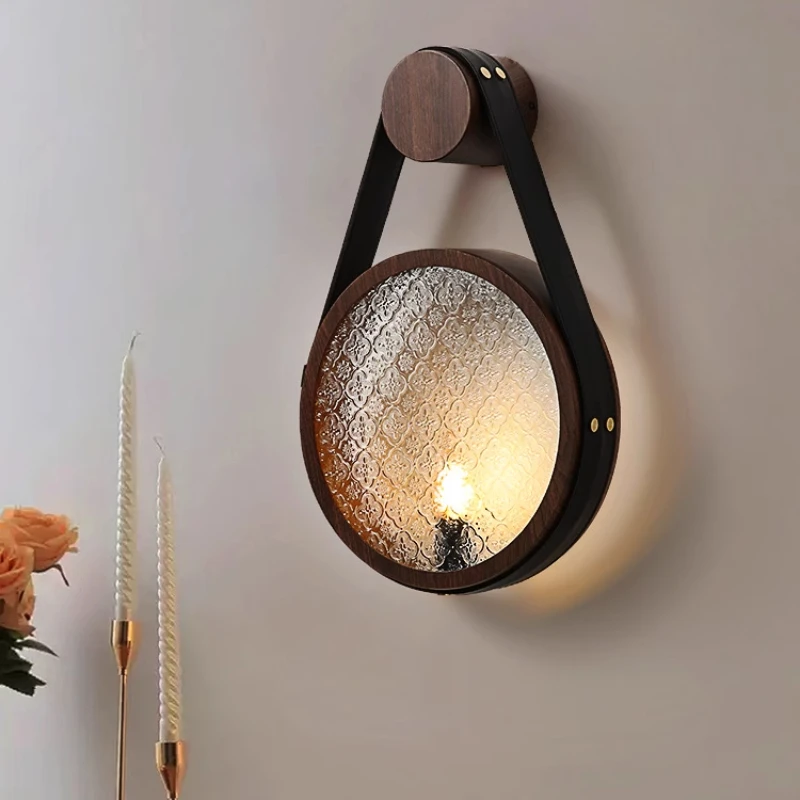 Advanced decorative wall lamp retro glass atmosphere wall light indoor dining room living room aisle Bedside lighting fixtures