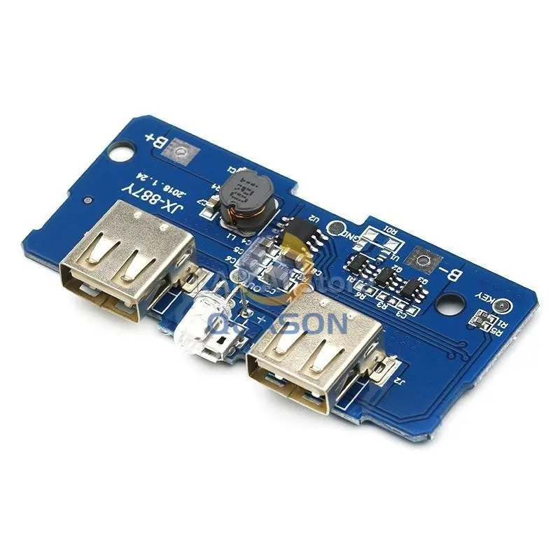 5V 2A Power Bank Charger Module Charging Circuit Board Step Up Boost Power Supply Module 2A Dual USB Output 1A Input