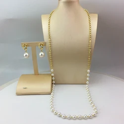 Long Chain High Quality Jewelry Pearls Necklace Sets for Women Party Birthday Gifts FHK18965