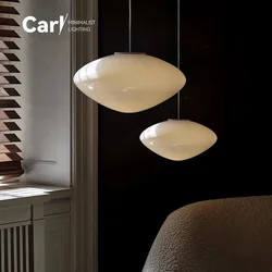 Modern Minimalist Living Room Restaurant Bar Chandelier Design White Jade Glass Bedroom Bedside Ceiling Decorative Lamps