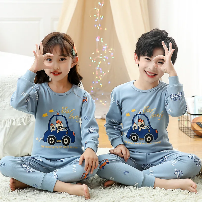 Autumn Winter Baby Girl Clothes Pajamas Sets Boys Pyjamas Kids Homewear Cotton Nightwear Children's Indoor Clothing Pijamas Suit