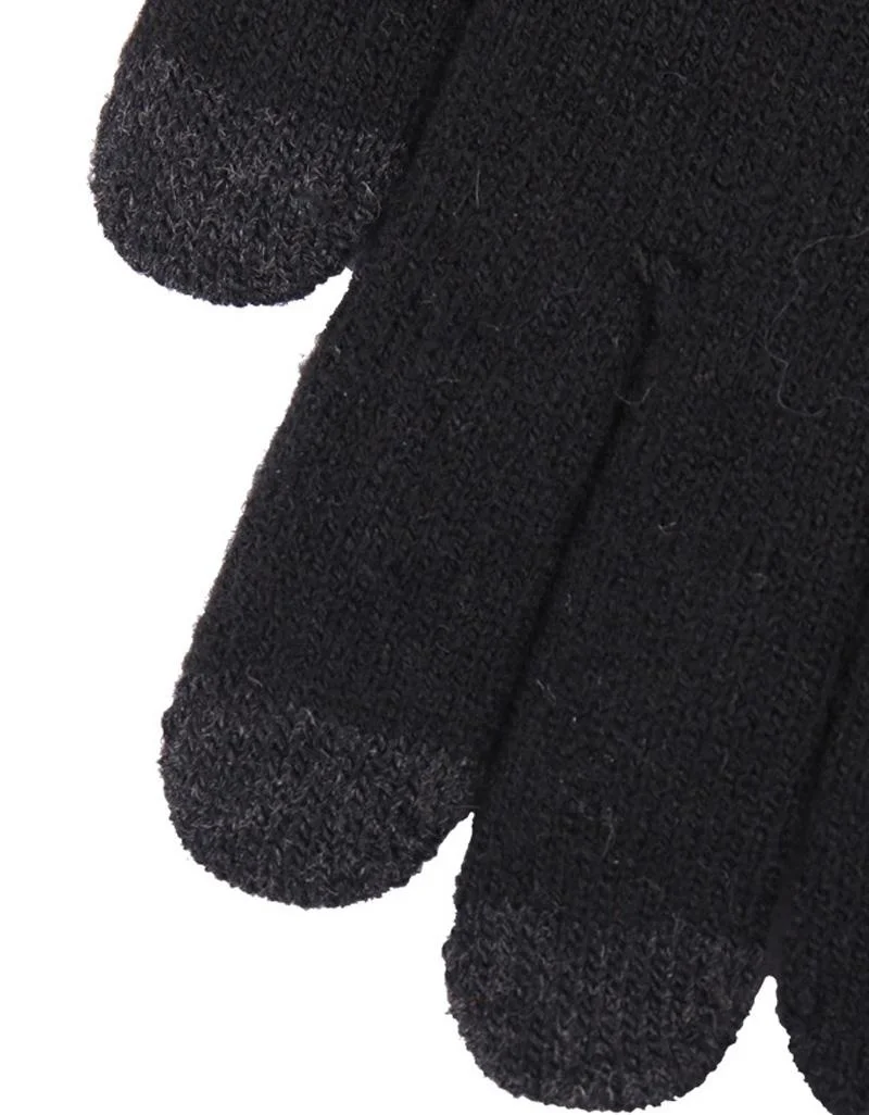 Men and Women Winter Warm Thick Knitted Touch Screen Gloves for Smart Device Users in Cold Weather