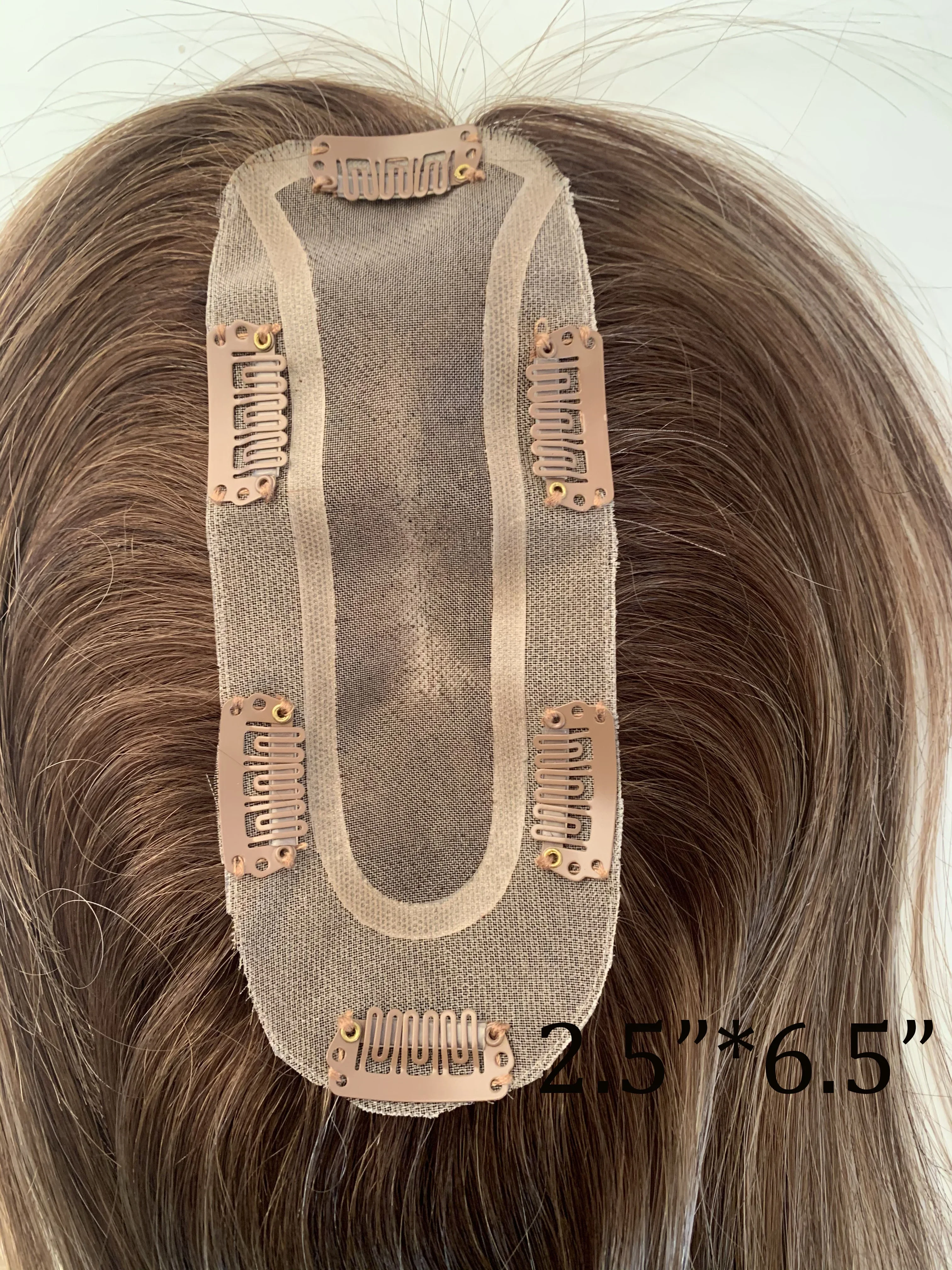 Hair Topper Extension Silk Base Mono Top  full hand tied base  Remy Human Hair Topper for Women