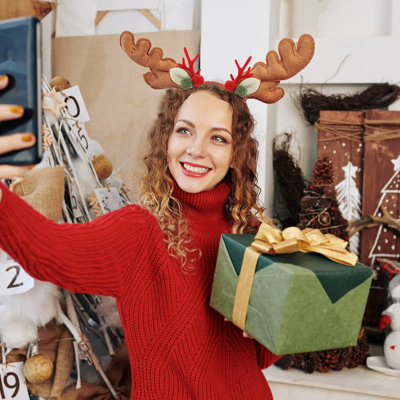 

Рождественские заколки для волос в виде оленьих рогов, аксессуары для вечеринок, новогодние заколки-рога оленя, заколки для волос в виде оленьих рожьёв, рождественские заколки для волос