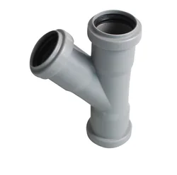 Talea 45 Degree 2PCS 40mm Diameter Coupling Tube Tee,PVC Material Heat Resistance and Anti-Leakage Drainage Fitting QS501C001
