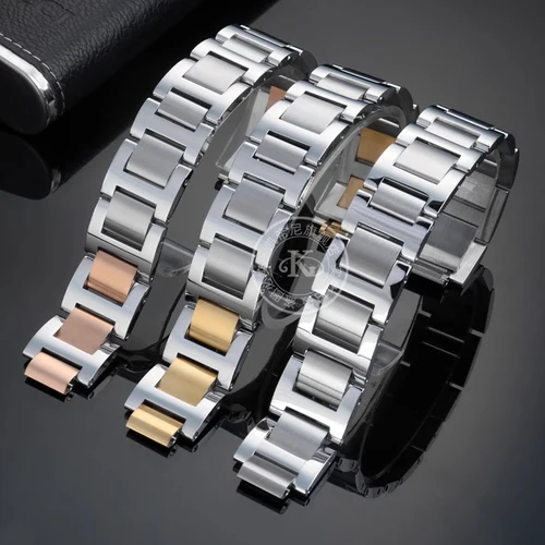 Imagen 2 del producto Pulsera elevada para Cartier, banda de acero con globo azul, grande, mediano, de liberación rápida, de precisión, 18x11mm, 20x12mm