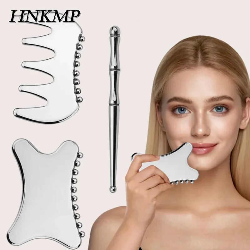 

Stainless Steel Gua Sha Facial Tool Acupuncture Point Massage Eye Face Massage Board For Deep Tissue Pressure Face Lift Tool