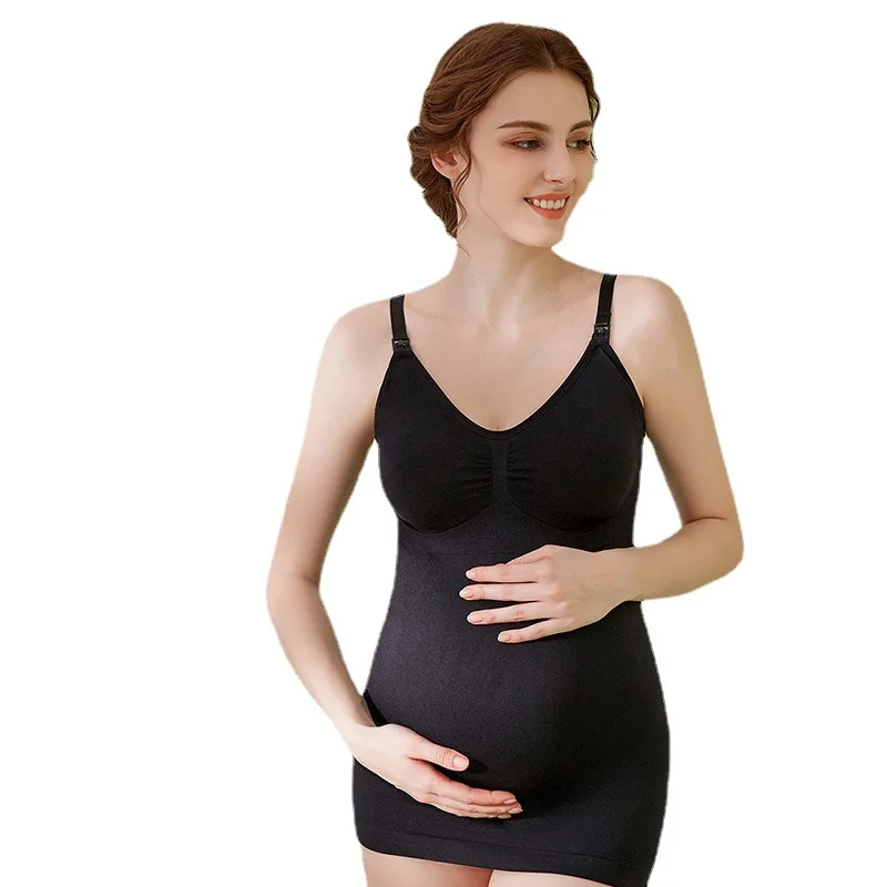 

Женский длинный жилет для кормления большого размера, послеродовая грунтовка, верхняя одежда, подтяжки для кормления грудью, нижнее белье, без бюстгальтеров.