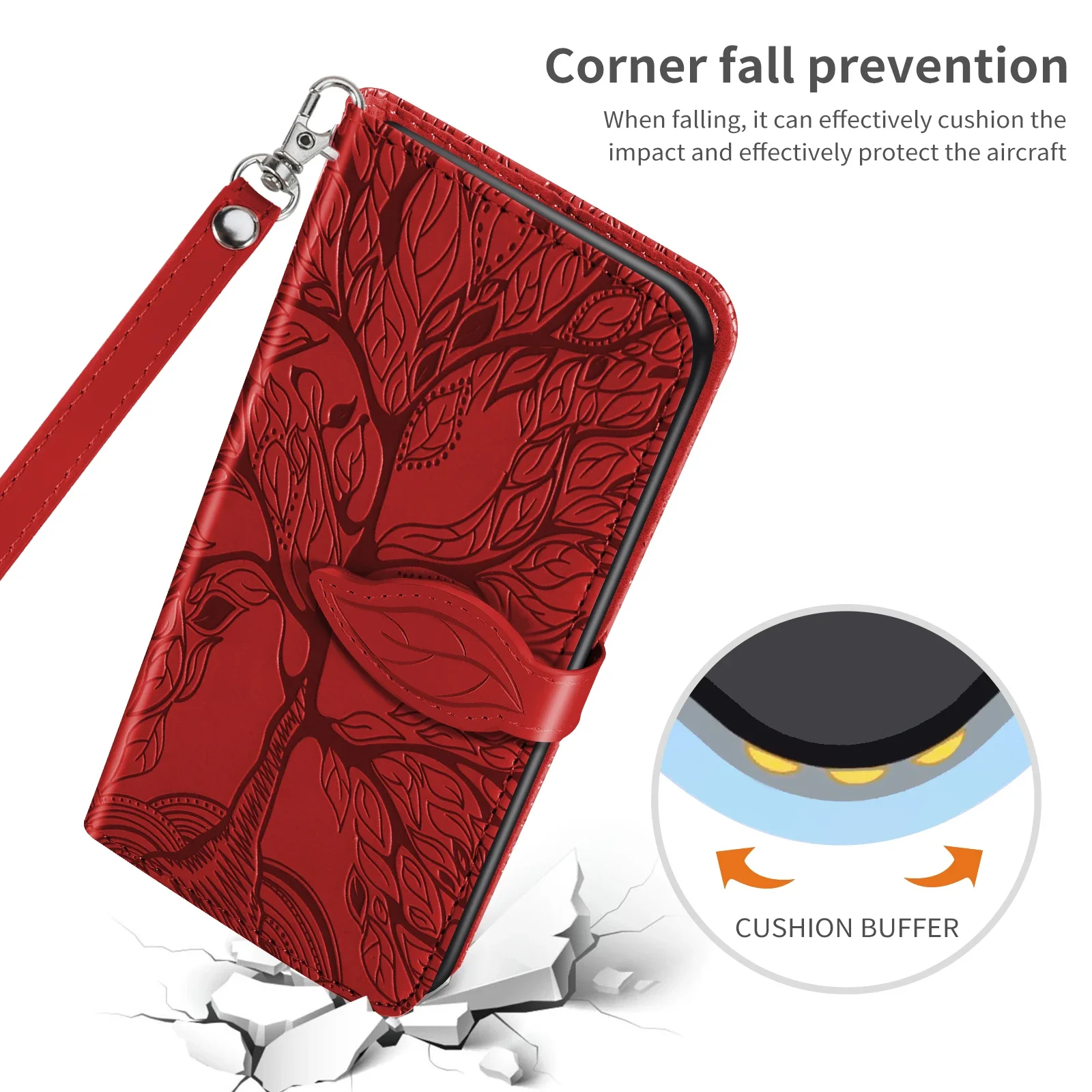 3D Tree Flip Leather Case For Samsung Galaxy S22 Ultra S21 Plus S20 FE S10 S9 S8 A12 A13 A23 A32 A33 A52S A53 A73 Phone Cover