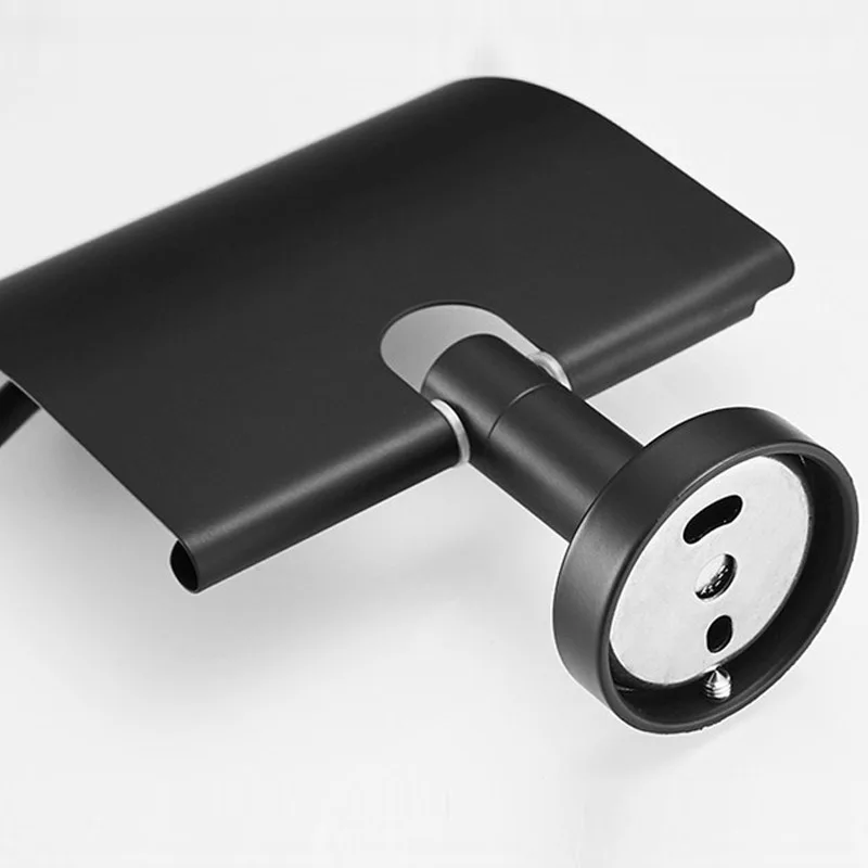 Toilet Tissue Paper holder towel rack Black walnut toilet roll rack Creative solid wood paper towel hook bathroom rack