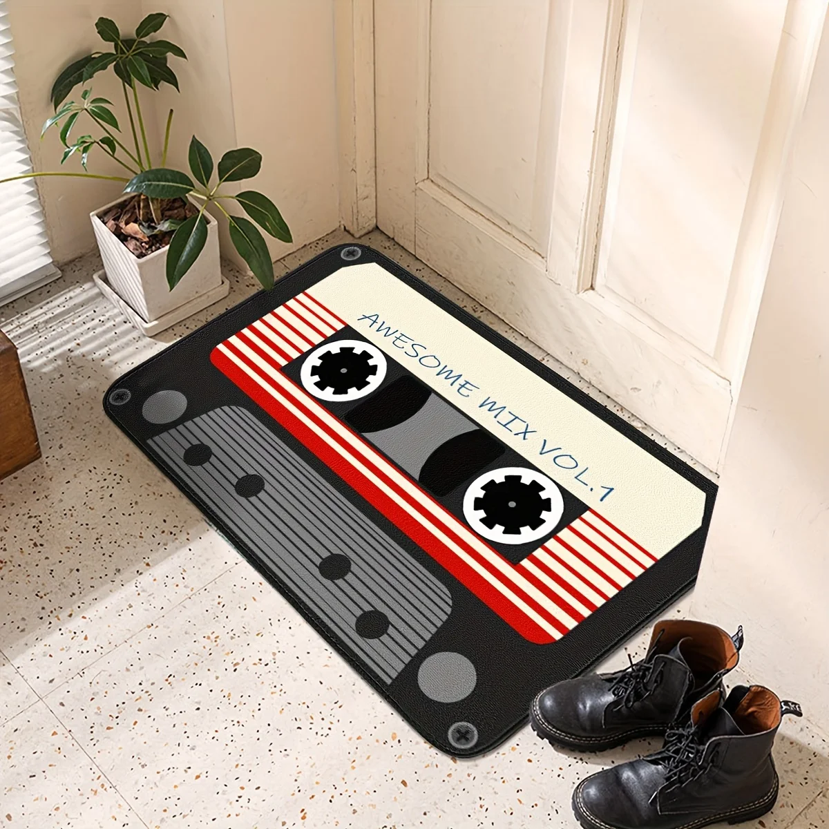 Suitable for bedrooms, kitchens, and bathrooms. Multi-purpose household floor mat, kitchen mat, and bathroom mat—red