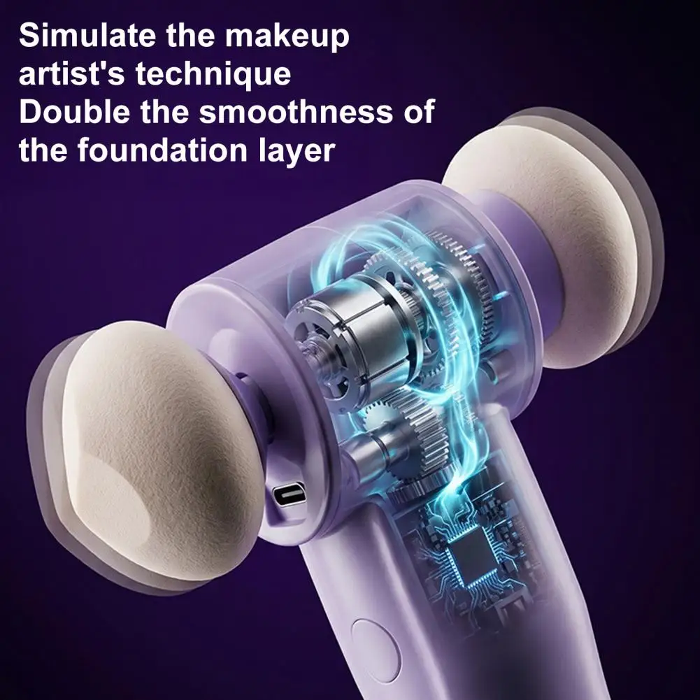 Vibrating Foundation Applicator Electric Makeup Sponge Applicator High Vibration Foundation Puff Precise for Application