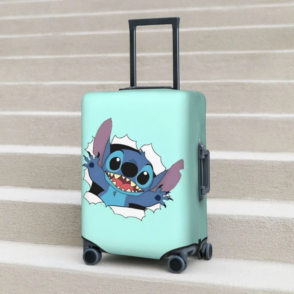 

MINISO Stitch Suitcase Cover Travel Protector Flight Fun Luggage Supplies Graphic Printing