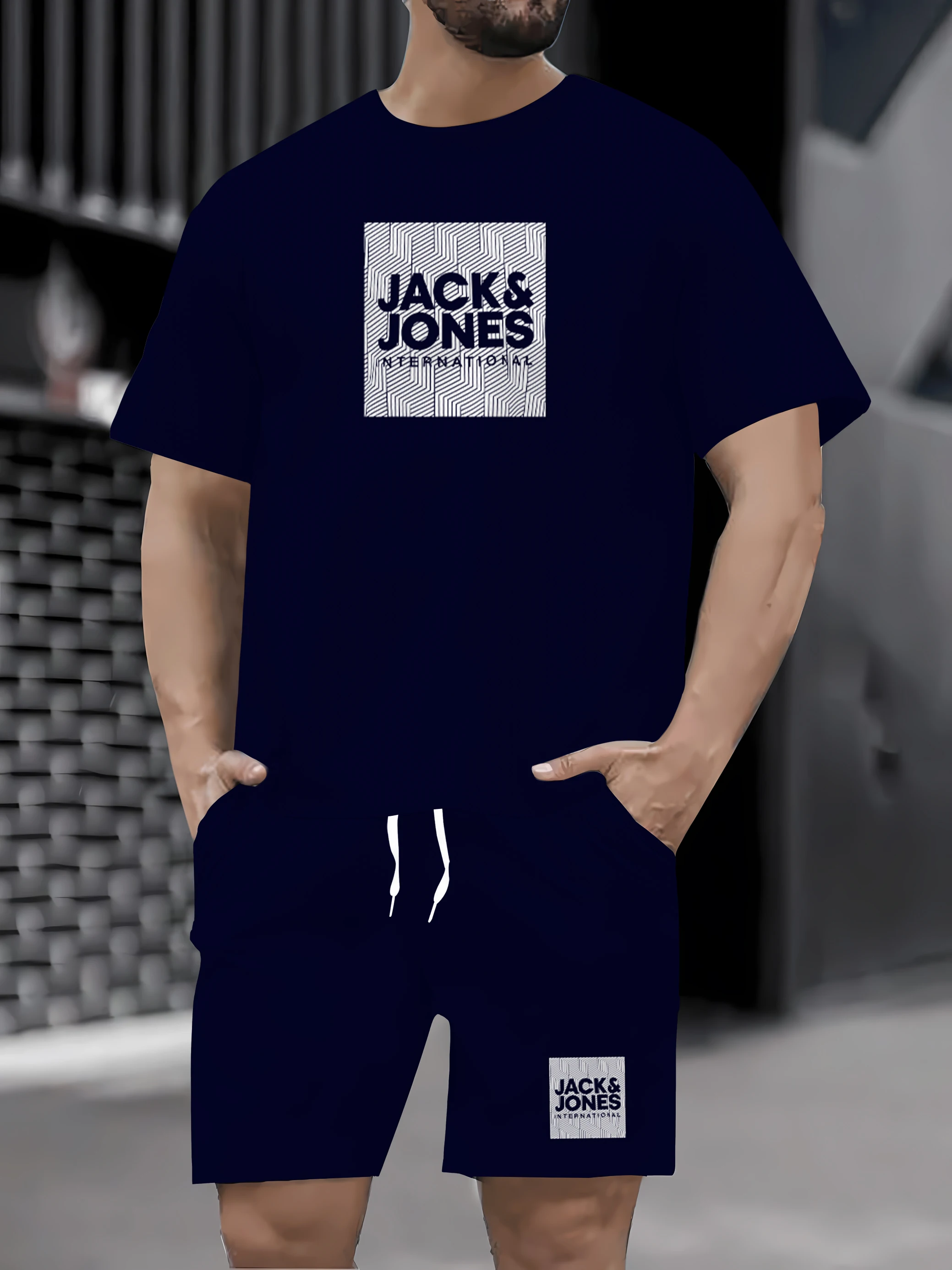 

2025 Summer T-shirt and Shorts Set Printed Sportswear New Men's Casual Short sleeved Shorts 2-piece Set Urban Street Fashion