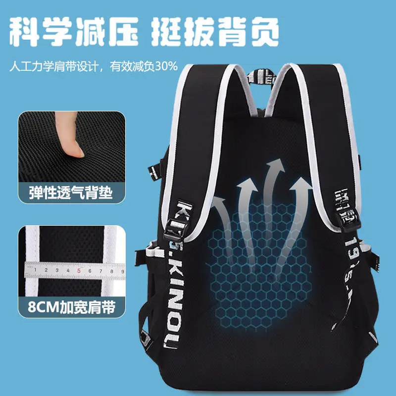 One Piece New Cartoon Student Schoolbag Shoulder Pad Cute Waterproof Stain-Resistant Large Capacity Casual Backpack