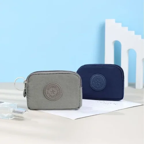 Imagen 2 del producto Monedero de nailon cuadrado de moda para organizador de tarjetas de crédito de identificación impermeable