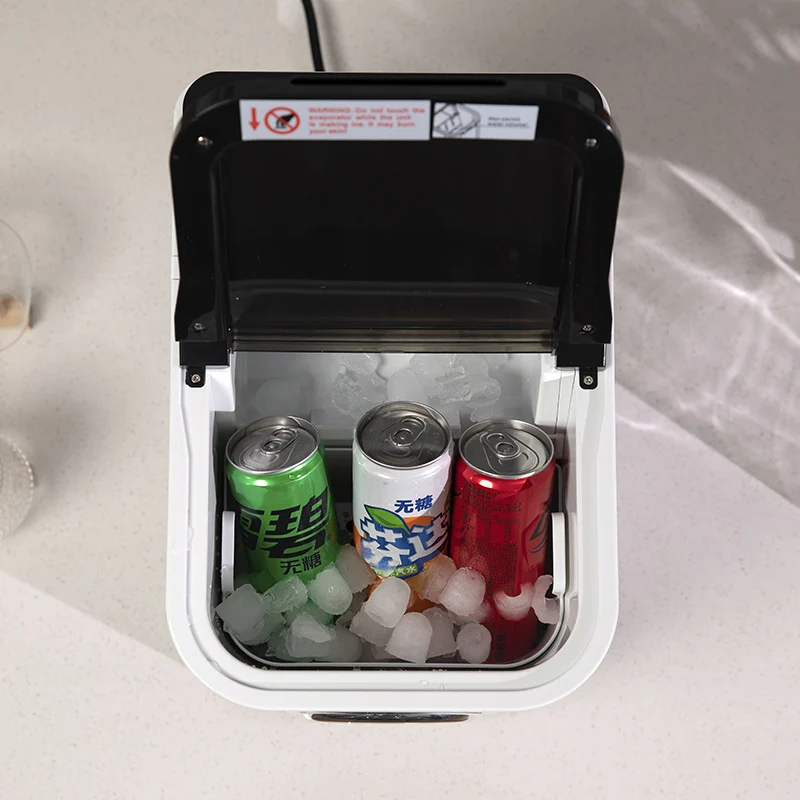 ASAS 12KG/24H Electric Intelligent Portable Home Ice Maker Custom