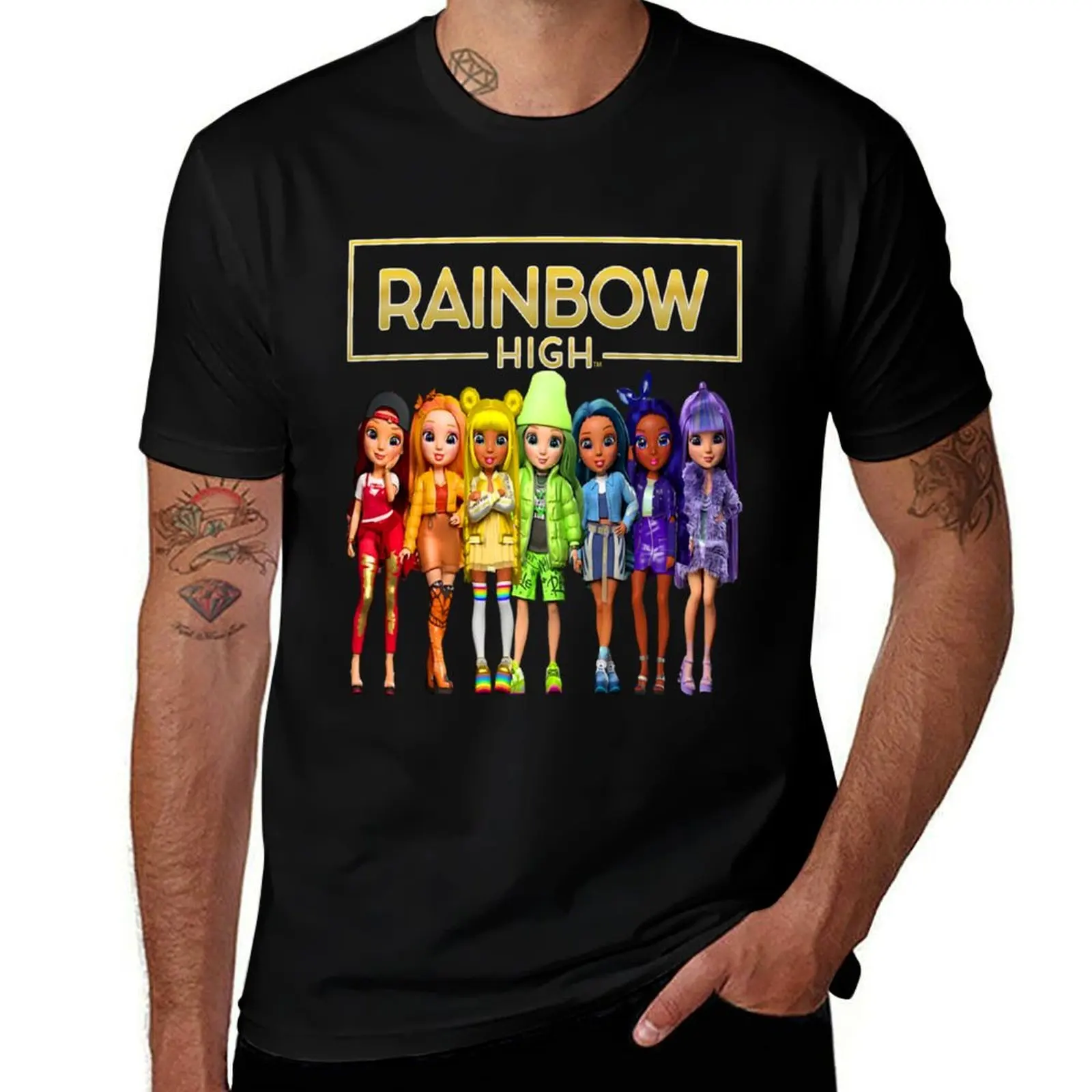 

T-Shirt shirts characters rainbow oversize graphic rainbow t Fans anime t High dolls high For Rainbow Gift shirts high mens