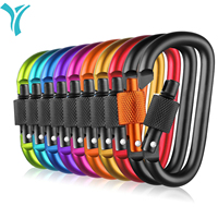 Carabiner Clips with Screw Gate,10 Pcs 3\